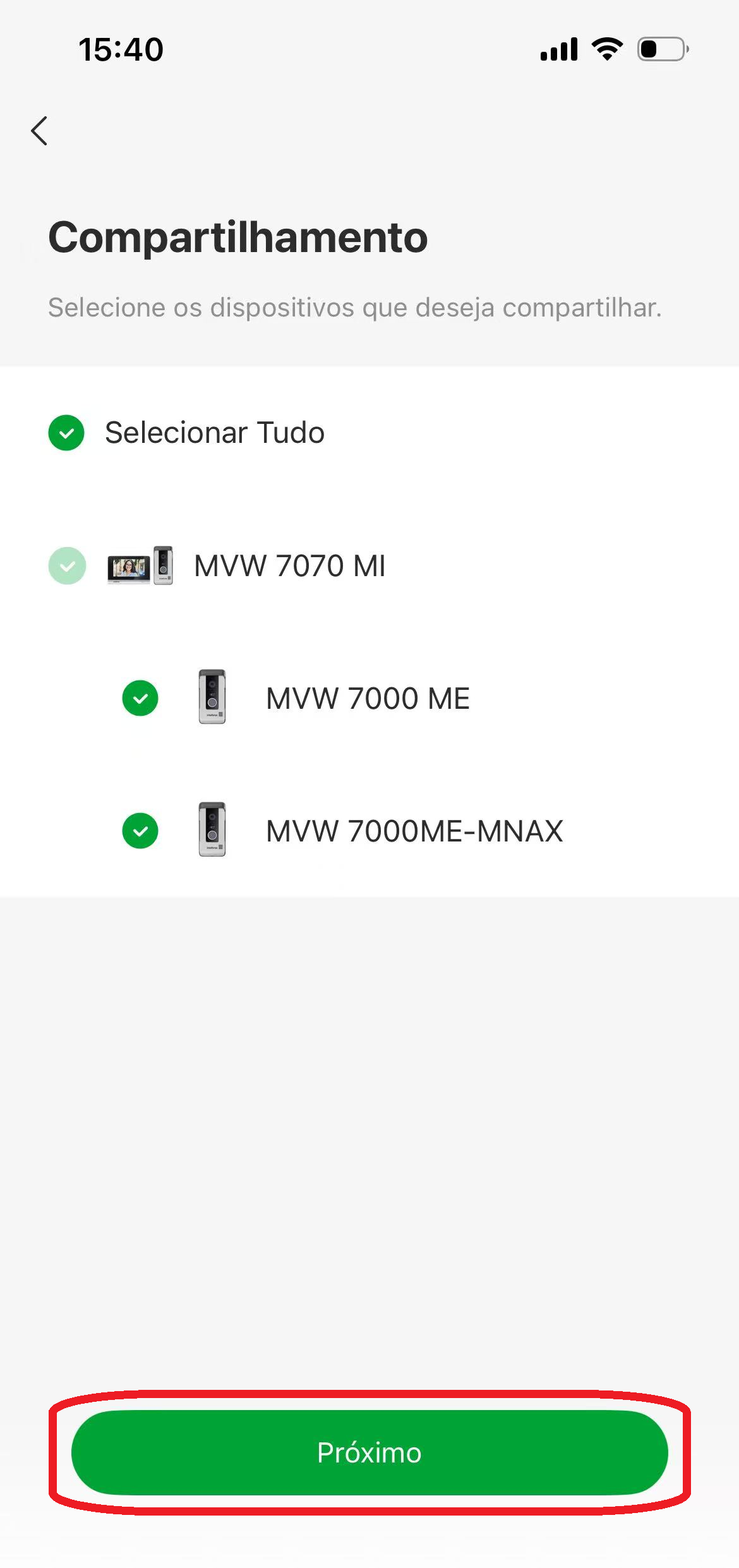 Compartilhamento por E-mail